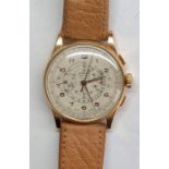 Oversize 18ct gold Dogma prima chronograph wristwatch watch winds and ticks but no warranty given ca