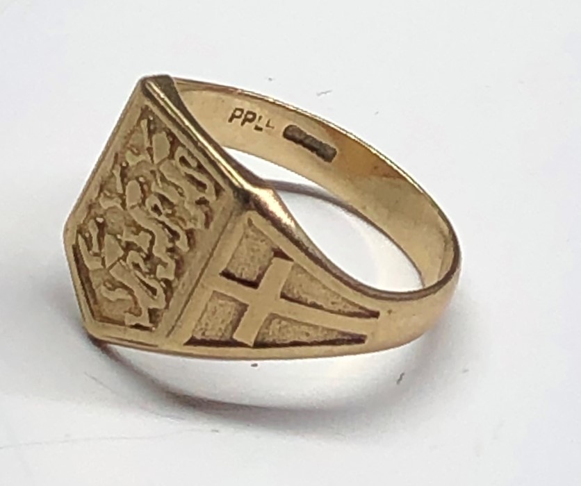 9ct gold ring weight 3.5 grams - Image 2 of 4