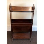 Antique Edwardian mahogany magazine and bookstand