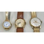 3 gold watches 2 gents and 1 ladies