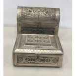 2 hispano Moresque islamic style caskets in silvered metal