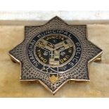 Japanese 14ct gold Shanghi police badge hall marked 14ct on back weight approx 10g