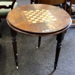 Mahogany games table measures approx