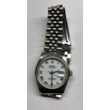 Gents Rolex oyster perpetual datejust ,watch is ticking and working but no warranty given steel case