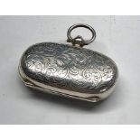 Antique silver double sovereign case