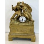 large french Gilt bronze clock with Ottoman figures of lovers