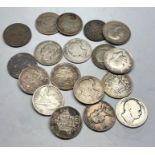 Collection of antique silver half crowns total weight 205 g