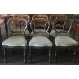 6 Mahogany balloon back chairs