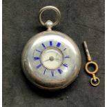 Antique Fusee silver half hunter pocket watch by j.w benson London watch winds and ticks but no warr