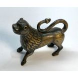 Rare possibly medieval German bronze Lion measures approx 8.5cm wide height approx 7cm may have onc