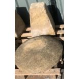 Limestone straddle stone