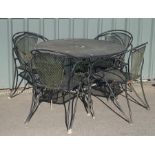 Metal table and 4 chairs