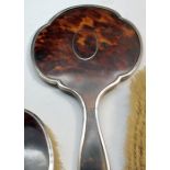 silver and Tortoiseshell brush set