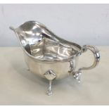 Silver hallmarked gravy boat sheffield silver hallmarks weight 260g