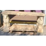 Pre cast stone table