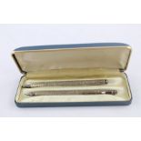 Set of 2 x vintage hallmarked 925 silver ballpoint pen and pencil (45g) Set of 2 x vintage hallmarke