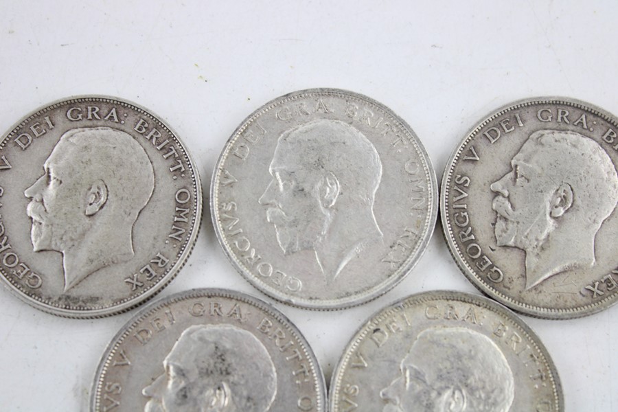 6 x British George V half crown silver coins (84g) - Image 2 of 7