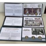 Selection of 3 commemorative limited edition £5 Coin cover by Westminster