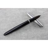 Vintage Parker 51 Black fountain pen with brushed steel cap