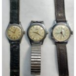 3 vintage gents wristwatches includes hafis , rotary ,Itna