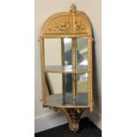 Gilt wood corner unit