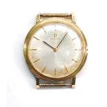 Vintage gents 9ct gold omega wristwatch missing winder watch does tick but no warranty given