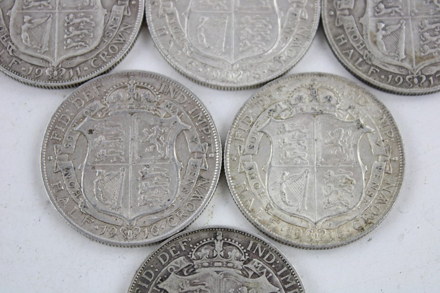 6 x British George V half crown silver coins (84g) - Image 6 of 7