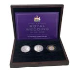 Limited edition silver proof coin set royal wedding boxed with certificate