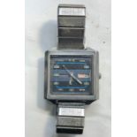 Vintage gents Seiko automatic wristwatch the watch winds and ticks but no warranty given measures ap