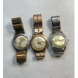 3 vintage gents Roamer wristwatches