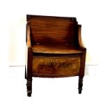 Mahogany victorian commode measures approx height 30" width 23" depth 22"