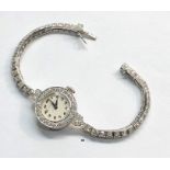 Platinum diamond ladies wristwatch diamond strap and diamond Mavado watch