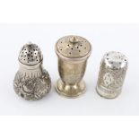 3 x Vintage 800 and 925 silver salt and pepper pots (73g)