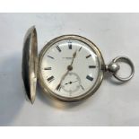 Silver full hunter fusee Pocket Watch by W.Ehrhardt