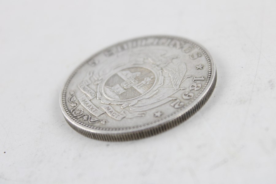 1892 South African 5 Shillings Silver Coin (29g) - Image 3 of 4