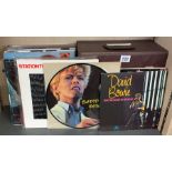 20 LPs David Bowie, 12" picture dish and Book