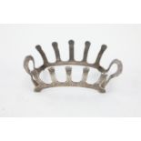 Vintage 1947 hallmarked 925 silver curved toast rack (72g) hallmarked Birmingham 1947 Maker - Adie B