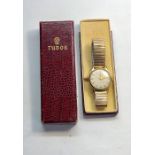 Boxed 9ct gold Rolex Tudor royal watch winds and ticks but no warranty given comes in rolex tudor bo