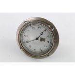 Vintage c.1930's Smiths car/ boat/ plane dashboard/ cockpit clock. With hinged face engraved to dial