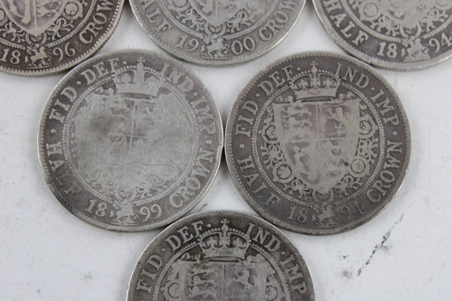 6 x British Victorian half crown silver coin(82g) - Image 6 of 7