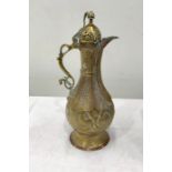 19th century islamic antique brass bukhara ewer