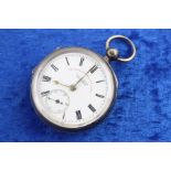 Vintage gents hallmarked 925 silver pocket watch key-wind(130g) Maker- J G Graves Sheffield 'The Exp