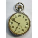 Goliath Pocket Watch the watch does wind or ticks but no warranty given nickel case dial has edge ch