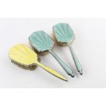 3 x Vintage ladies hallmarked 925 silver ladies vanity brushes (457g)