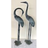 2 Vintage bronze Herons