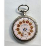 Goliath Doxa enamel dial Pocket Watch the watch does tick but is missing winder