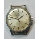Vintage Gents stainless steel Omega Geneve Seamaster automatic wristwatch cal 552 the watch winds an