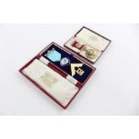 2 Vintage silver hallmarked Masonic medals cased Inc chapter jewel items are in vintage condition
