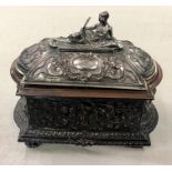 Victorian silver plated jewellery casket diamond registration mark c1852 possibly by Elkington