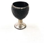 Provincial Scottish silver and carved coconut cup posibly John Cornfute of Perth measures height 14c